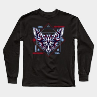 red fox cartoon Long Sleeve T-Shirt